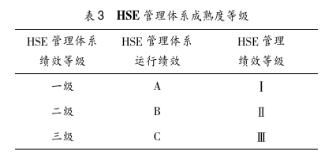 HSE管理体系成熟度等级